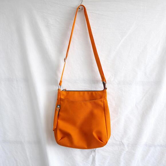 Haiku Jaunt Orange Crossbody Bag with Floral Embroidery - Picture 4 of 4